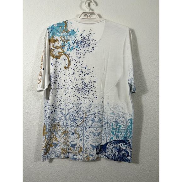 Ruthless Art Shirt Mens Size 2XL Geometric Short Sleeve Embroidered Multicolor - Picture 12 of 12